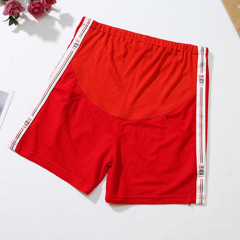Sommar gravidbyxor sport elastiska magshorts byxor kläder för gravida kvinnor justerbara byxor med hög midja  c872