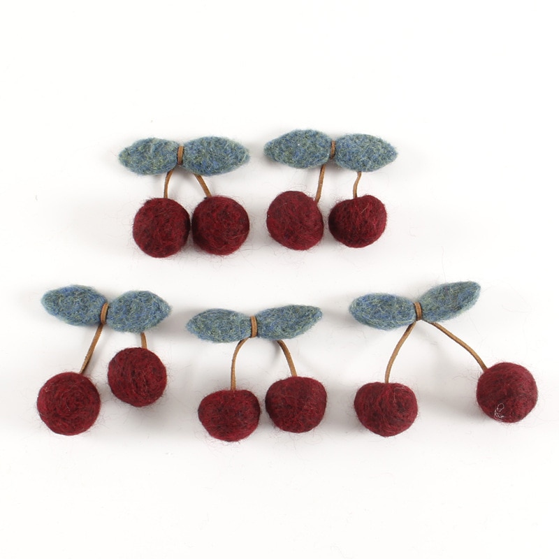 Kit de lana de fieltro para artesanías, Mini animales de zanahorias, broches decorativos para niños, de Navidad, accesorios de decoración de cinta para el pelo para niños