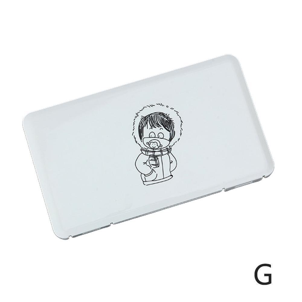 Portable Dustproof Moisture-proof Storage Box Mask Box Temporary Folder Student Storage Mask Case Band-aid Box Storage: G