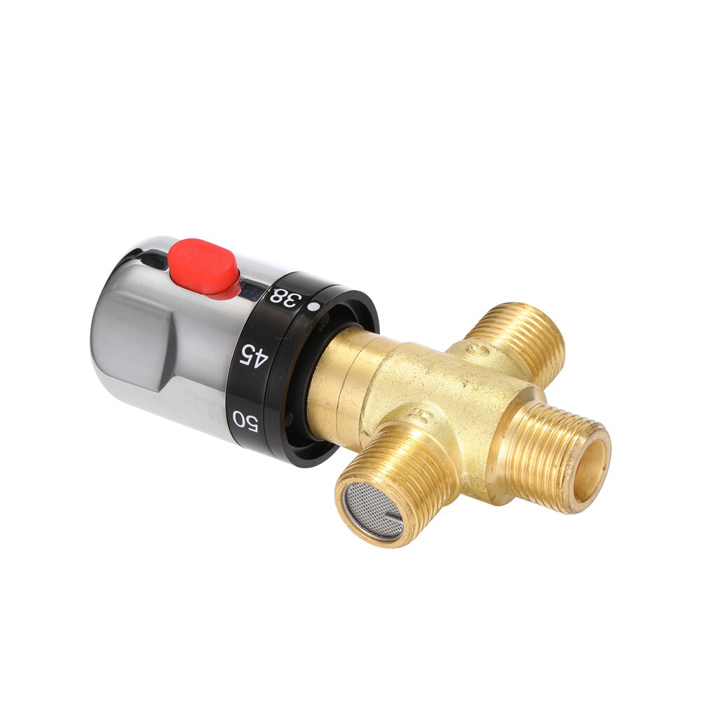 Adjustable Thermostatic Mixer Valve Brass Water Mixer /Cold Water Mixing Temperature Control Valve For Home Water Heater