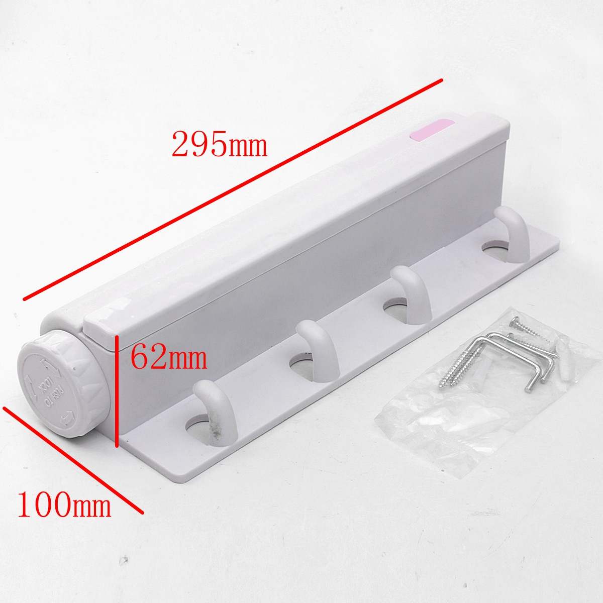 4 Lines Rope Roll Up Clothes Line Washing Retractable Clothes Airer Indoor Wall Mounted Laundry Washing Line Drying Rack 3.2m