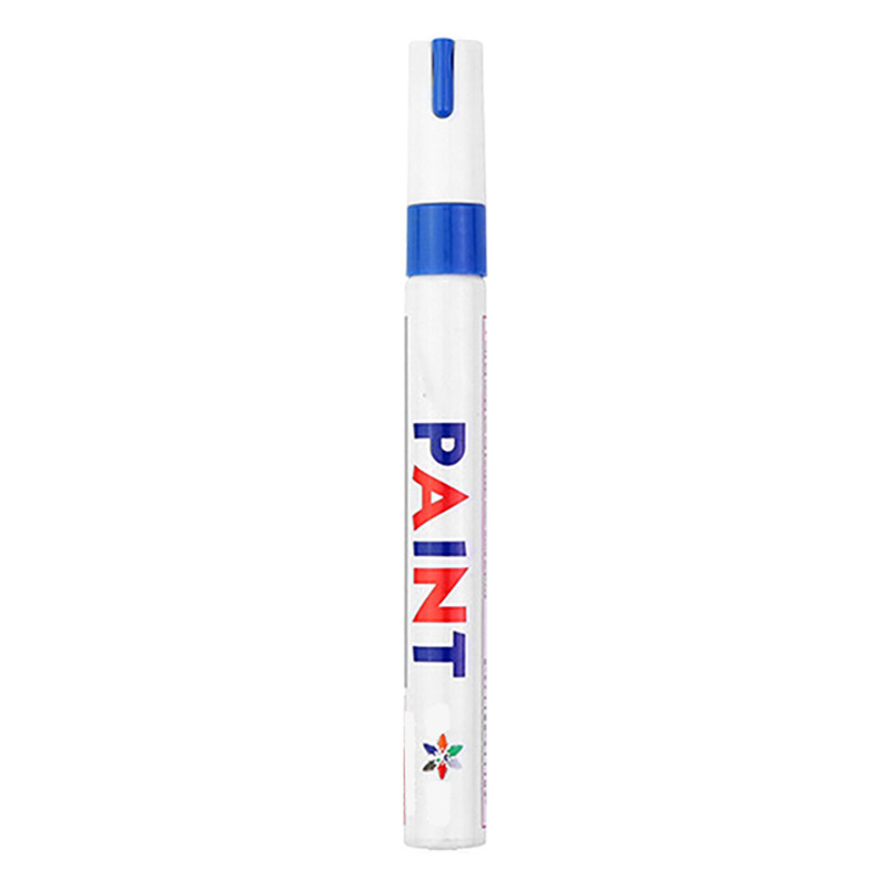 1 stück Bunte Permanent Farbe Marker Wasserdicht Weiß Marker Reifen Lauffläche Gummi Stoff Farbe Metall 12 Farben Farbe Marker Stifte: Blau
