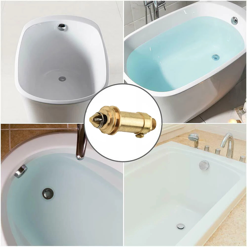 Spring Plugs Bounce Valve Brass Basin Sink Bath Replacement Waste Easy Pop Up Click Clack Plug Bolt Spring Mechanism Part