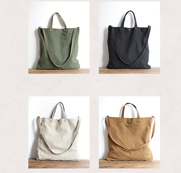 Casual Canvas Draagtas Vrouwen Leisure Stof Messenger Bag Vrouwelijke Eenvoudig Draagbare Top-Handvat Schoudertas tas
