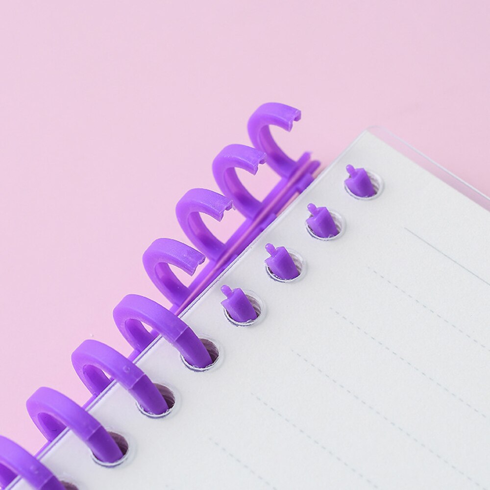 30 Hole Loose-leaf Plastic Binder Book Rings Spring Notebook Spiral Rings for A4 A5 A6 Paper Notebook Stationery Office Supplies