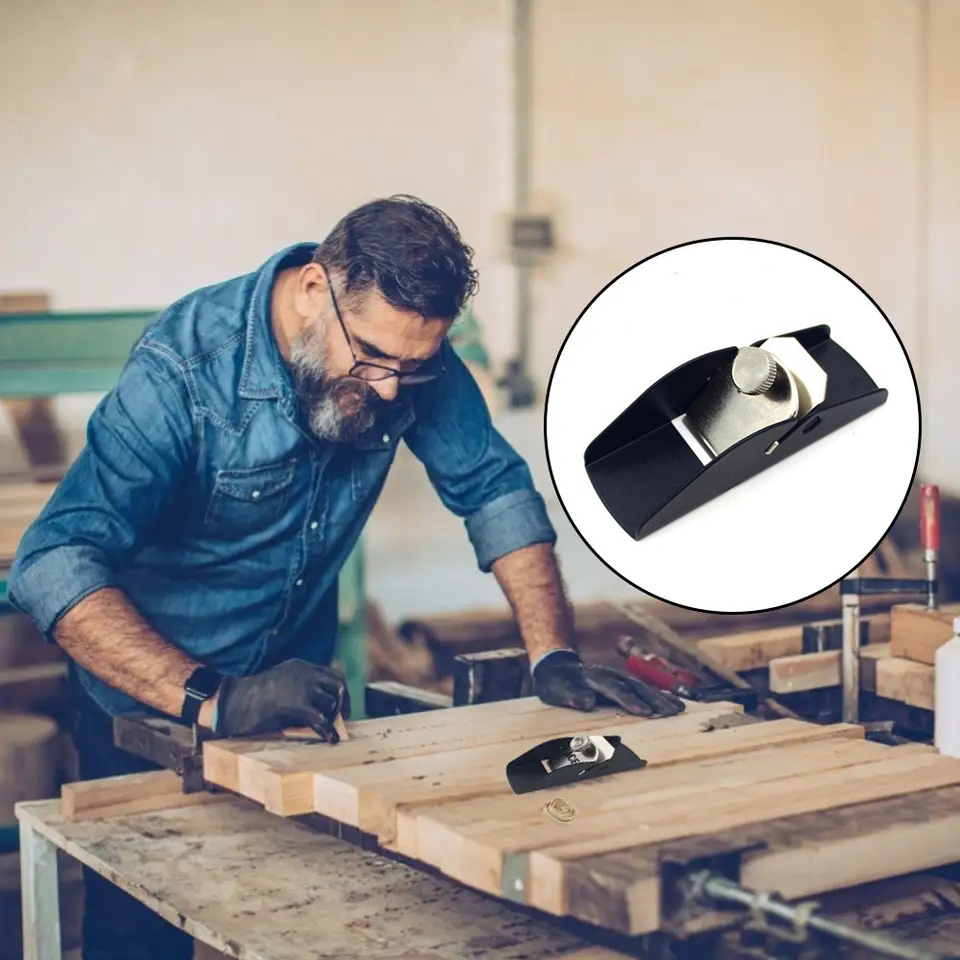Mini avión, herramientas de carpintería de madera, cepillo Manual de carpintero, cepillo de aleación de aluminio y borde de corte, herramientas manuales portátiles para carpintería