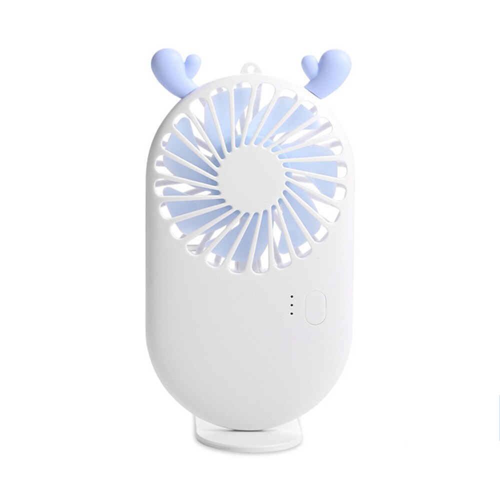 Cute Mini Portable Pocket Fan USB Charging Cool Air Hand Held Small Fans Household Electrical Appliances Desktop Electric Fan: white