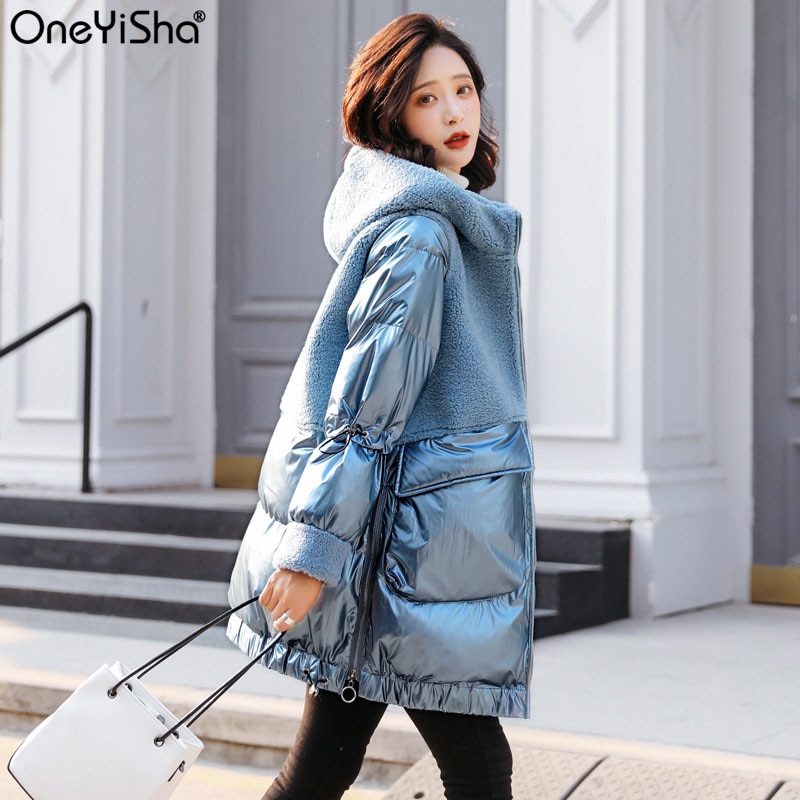 Winter Coat Women Oversize Winter Down Jacket Plus Size Woman Coats Windproof Wool Hooded Thicken Warm Jackets