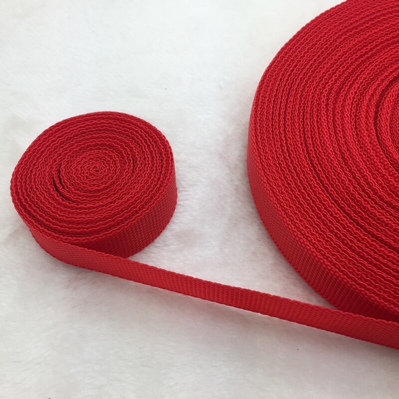 10 Yards/Roll 3/4 &quot;20mm Brede Band Nylon knapzak Strapping Zakken Ambachten: Red