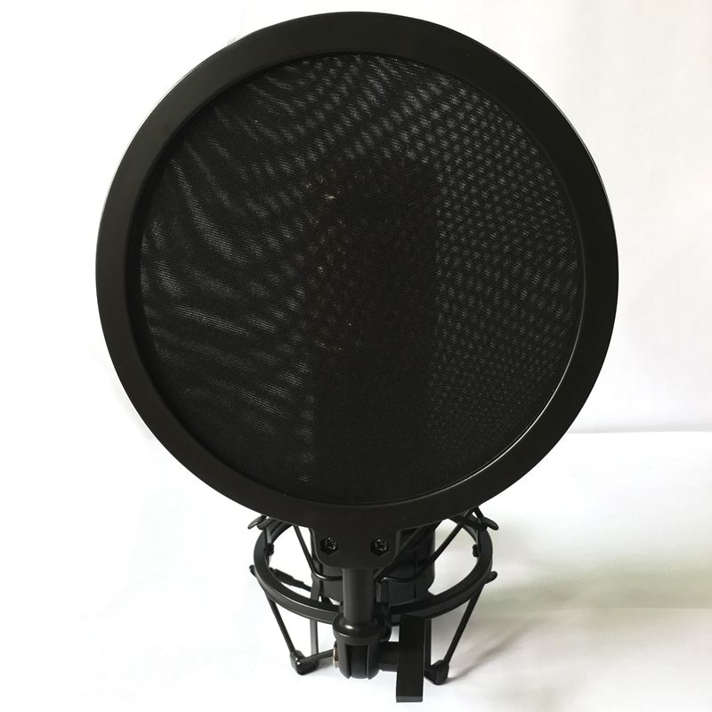 Microphone Mic Shock Mount With Shield Articulating Head Telescoping Height Microphone Holder Stand Bracket