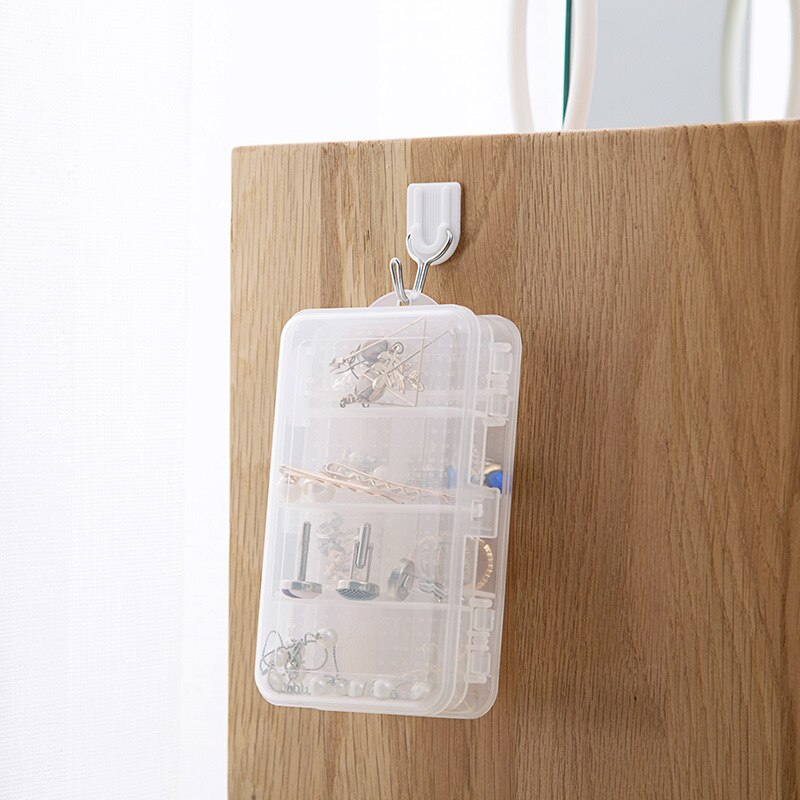 To lag plast makeup organizer dobbelt side smykkeskrin kosmetisk organizer ring rack halskæde øreringe display organizer box