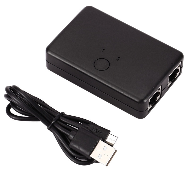 Mini 2 Port Rj45 Lan Hub Network Switch Box Computer Ethernet Internet Adapter Rj45 Splitter Switch: Default Title
