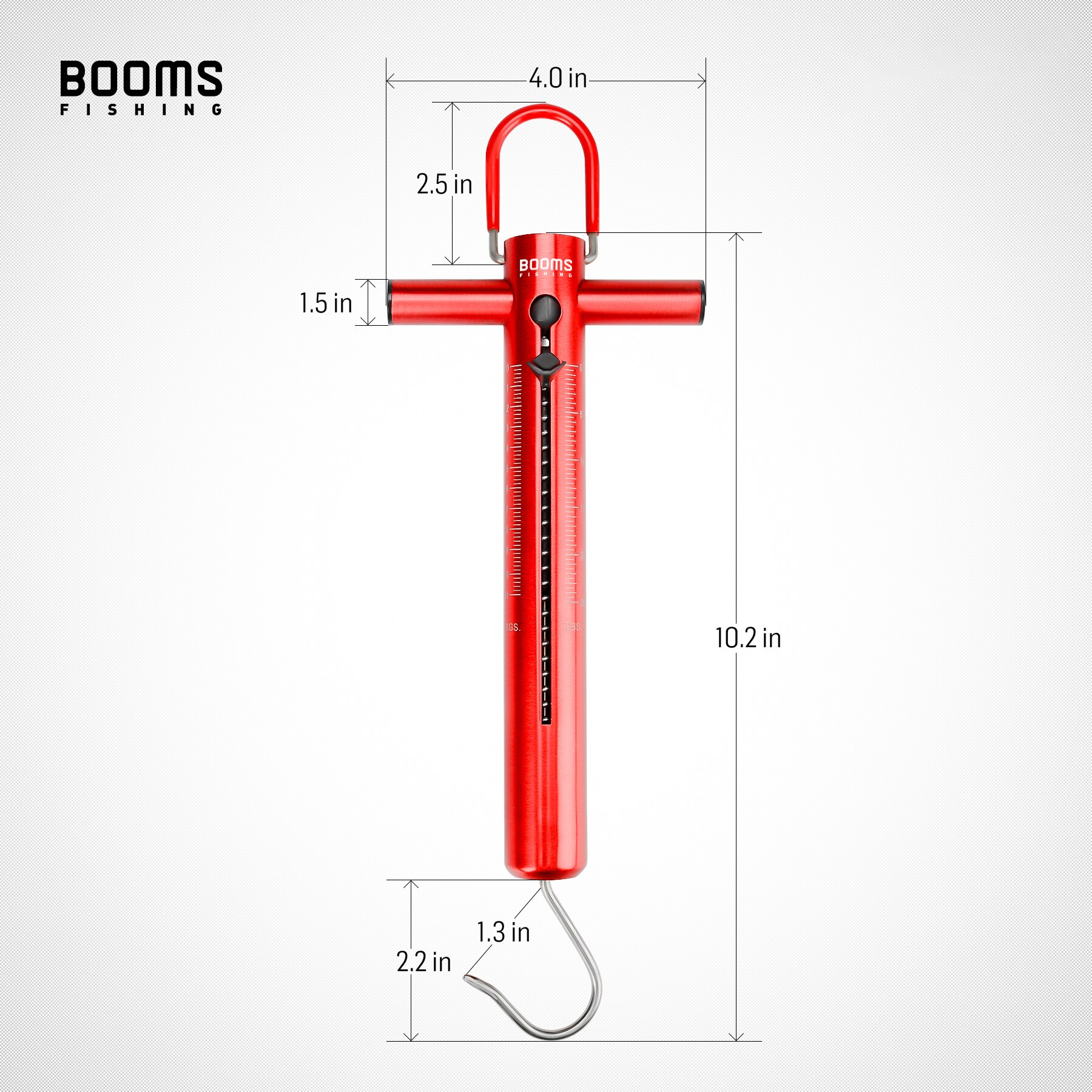 Booms Fishing TS1 báscula de pescado con resorte para pesca, peso de 11kg a 26 kg, báscula de gancho colgante portátil, accesorios de herramientas de peso