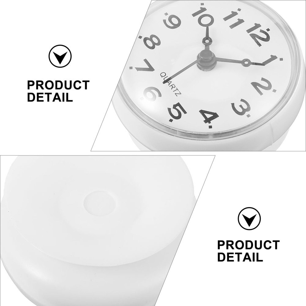 Horloge murale étanche pour salle de bain, 1 pièce, silencieuse, ventouse suspendue