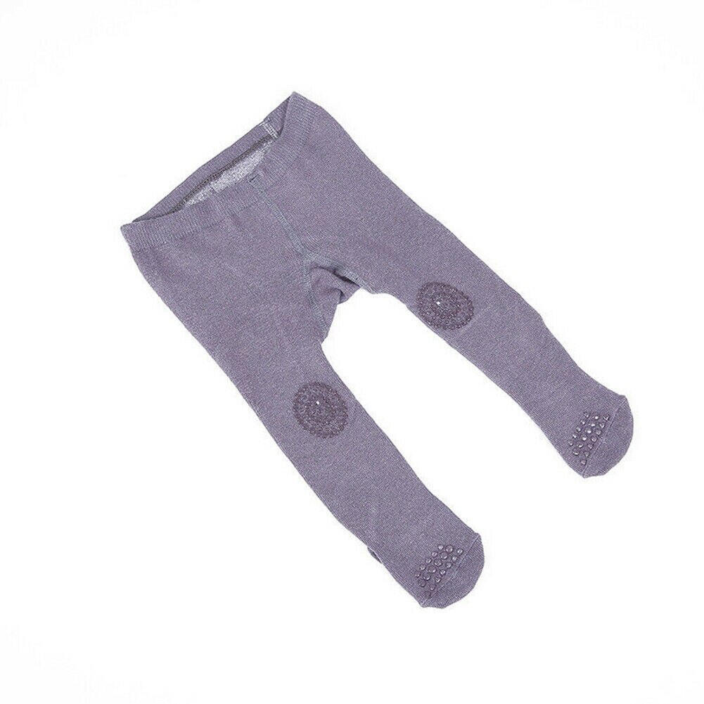 Schattige 1PCS Pasgeboren Peuter Baby Baby Meisjes Jongens Zachte Panty Kous Winter Panty Effen Baby Panty: Dark Grey / 12m