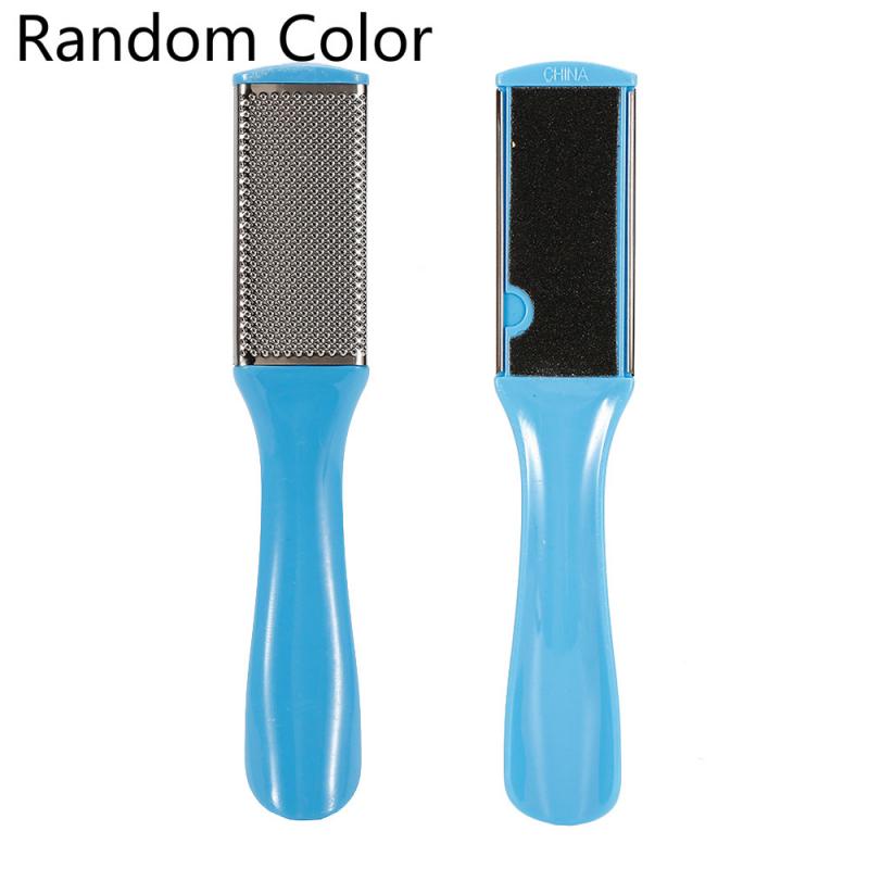 Pedikyr fotrasp dubbelsidig filborttagare hård död grov hud förhårdnader verktyg fotvård: Svart