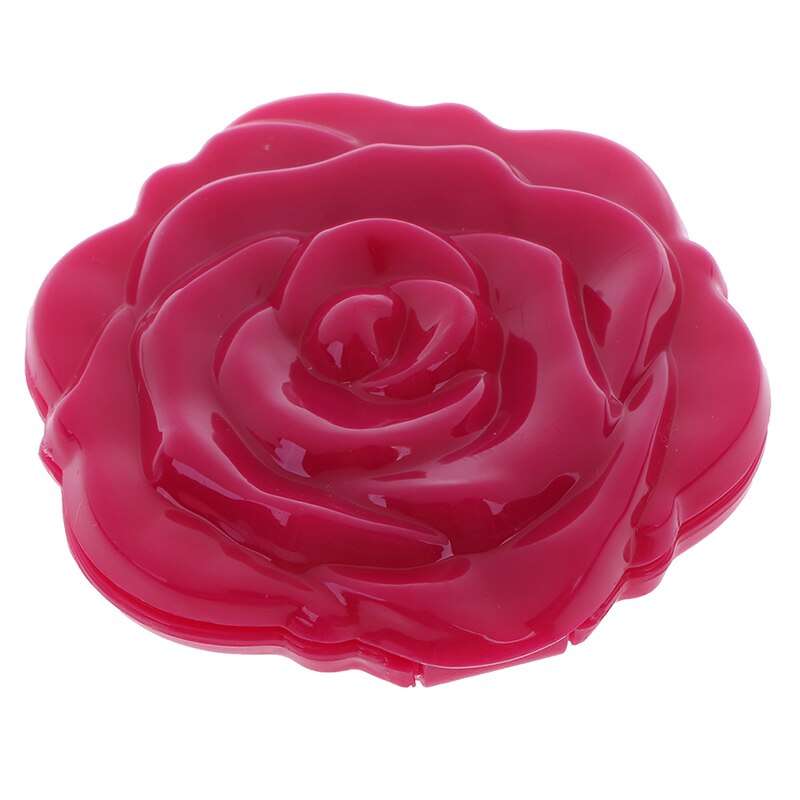 Double Side Make Up Mirror Mini Rose Flower Make Up Mirror Compact Portable Girls Pocket Mirror Unique: rose