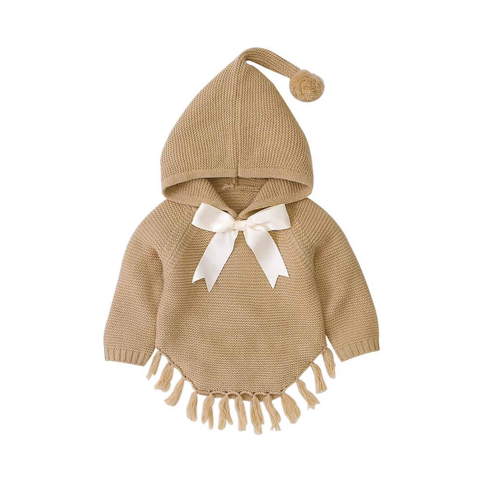 Mode Pasgeboren Baby Meisje Gebreide Trui Lente Herfst Baby Peuter Kind Trui Hooded Babykleertjes 0-2Y: A3 / S