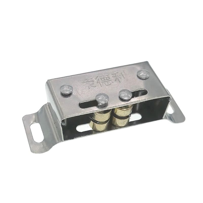 Double Roller Catch Stainless Steel Magnetic Cabinet Catches Hardware Heavy Duty Latch for Cabinet Closet Doors Hole Pitch 42mm