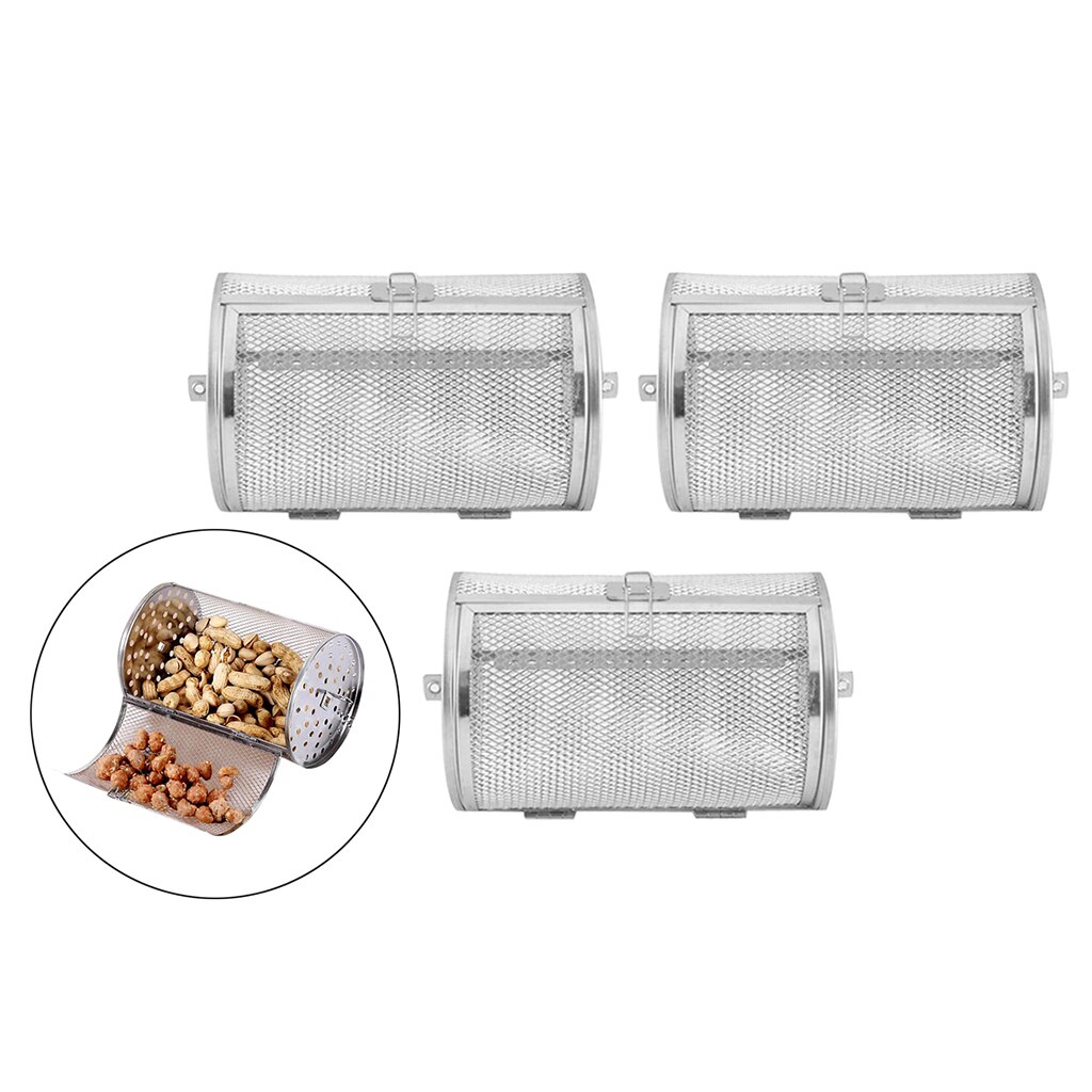 3x rustfrie ovnkurv kaffebønner bakerot rotisserie grillbur