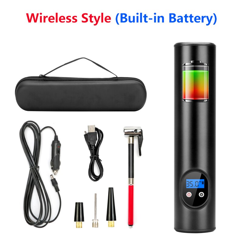 Multifunktionale Tragbare Reifen Inflator Auto Luft Kompressor Reifen Druck Pumpe Mini Handheld 12V Auto Fahrrad Reifen Ball: Wired