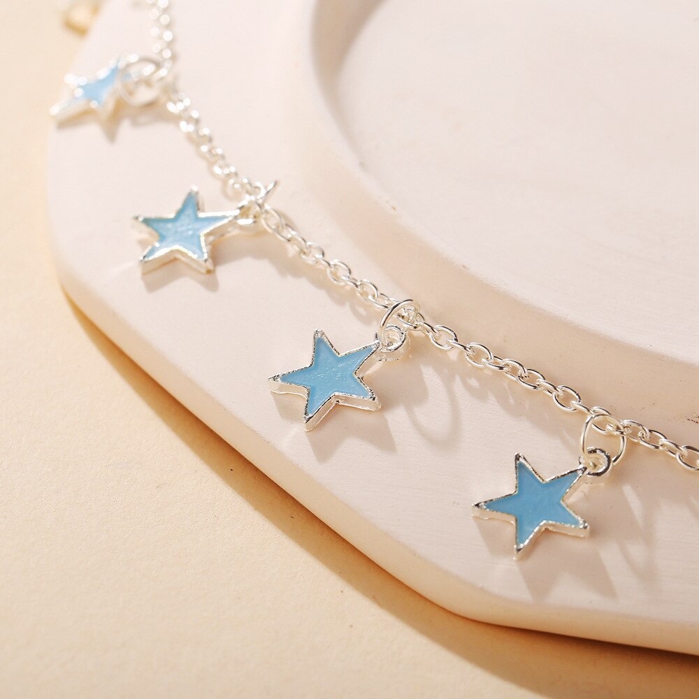Bj253 Korean's Still Style Alloy Silver Fivepointed Star Pendant
