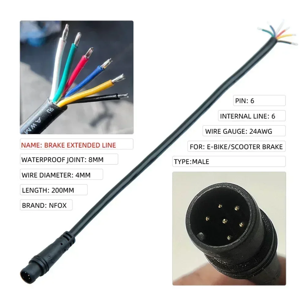 Ebike Display Connector 2/3/4/5/6 Pin Kabel Voor Bafang Vrouwelijke/mannelijke waterdichte Connector Signaallijn Elektrische Fiets Onderdelen: MULTI