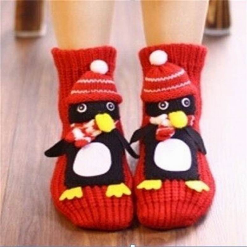 Shpping livre, meias De Natal para as mulheres, andar santa meias, decorações, presentes de Natal, santa boneco de neve e renas padrão