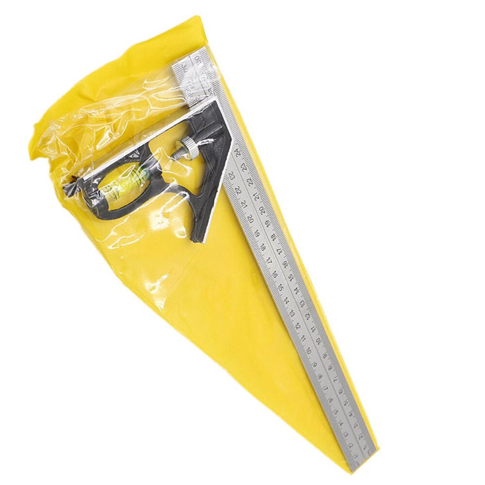 Multifunctional Square Ruler Set Kit 300mm (12") Adjustable Engineers Combination Right Angle Ruler with Spirit Level Scriber