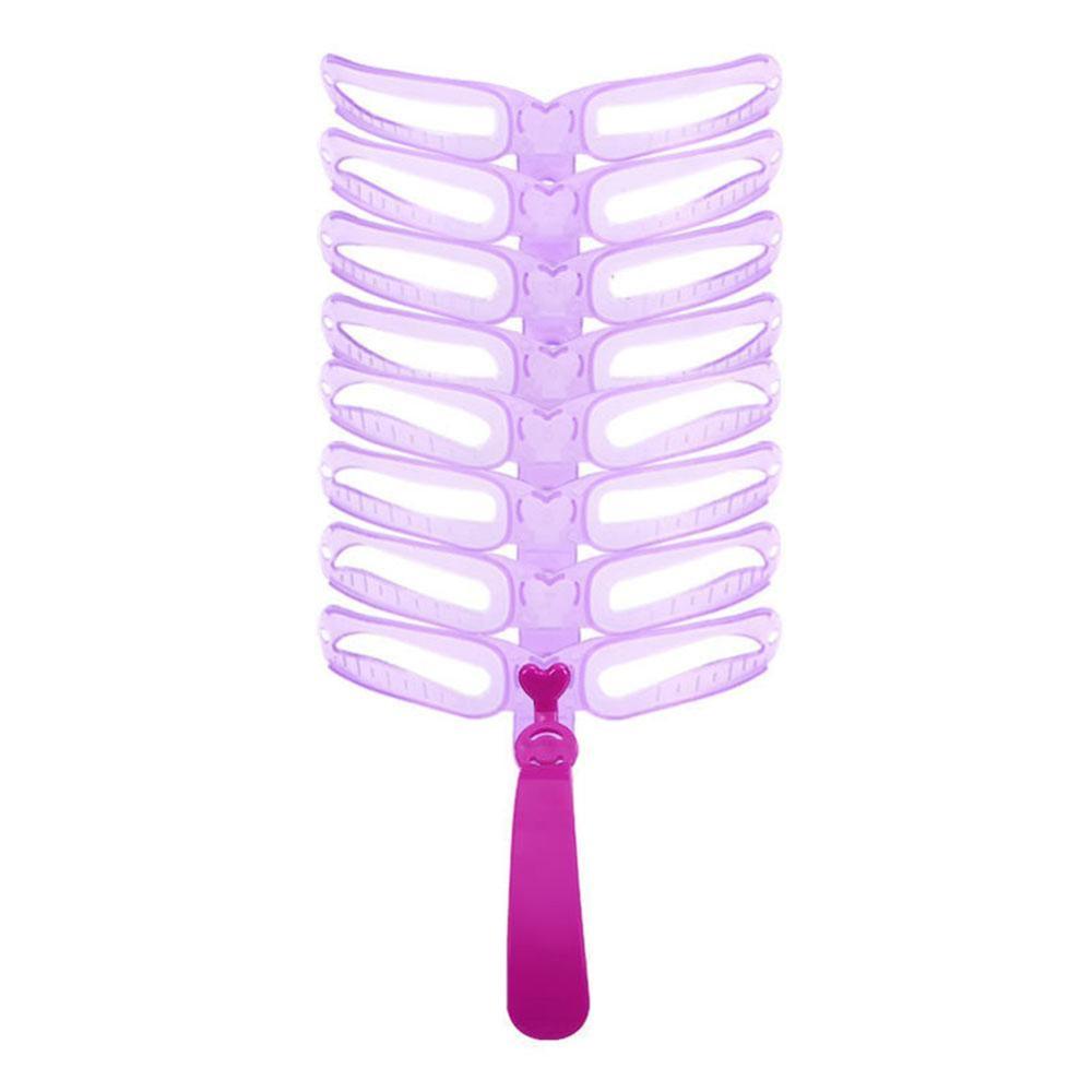 8 in1 Reusable Eyebrow Stencil Set Eyebrow Makeup Tools Eyebrows Makeup Thrush Aid Mold Threading Kit Artifact Card Beauty: B