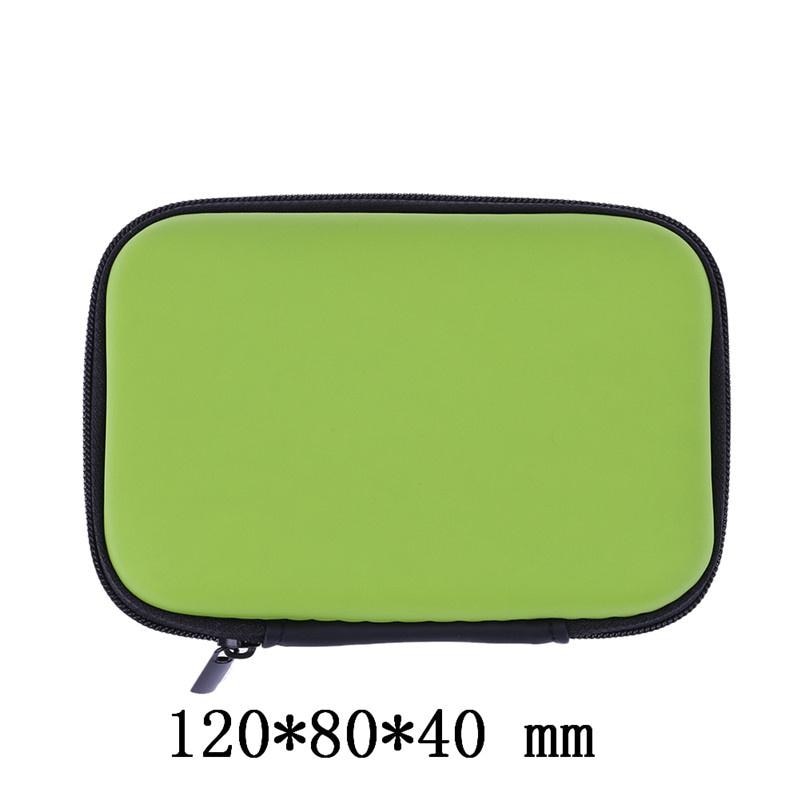 2.5 pouces EVA jeux HDD disque dur disque sacs écouteur rembobinable externe protecteur pochette étui Mobile Powerbank boîte de rangement couverture: green