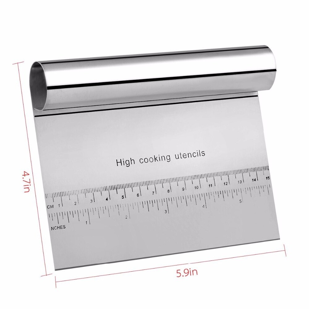 Stainless Steel Patisserie Pizza Dough Scraper Cutter Cutters Cozinha Baking Pastry Spatulas Cooking Cake Decorating Tools