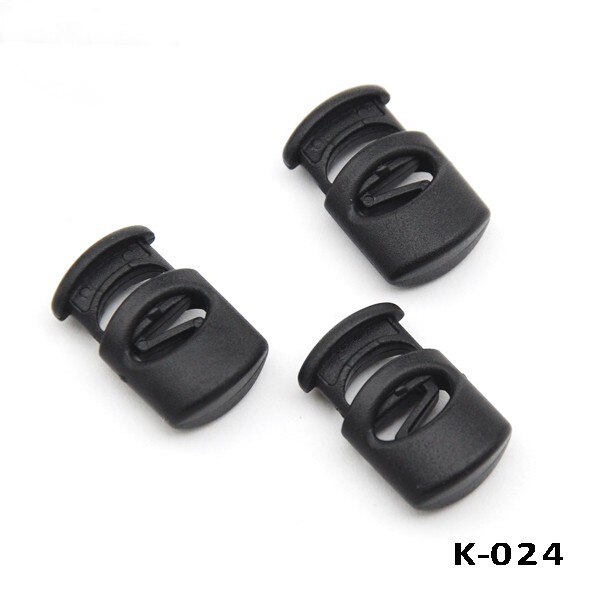 70 stks/partij K-024 zwart plastic ball cord lock schakelt plastic stoppers voor 10mm cord hole
