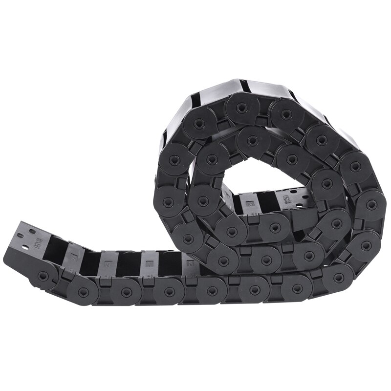 40.55" Black Cable Wire Carrier Drag Chain Nested 18x50mm