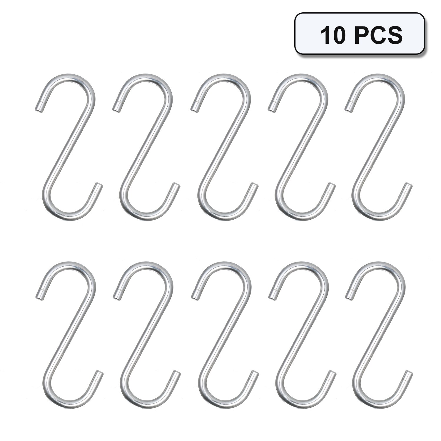 S Haken Rvs Haak voor Keuken Badkamer ruimtebesparend Enkele Muur Haak 10 stuks Multifunctionele Kleding Haak: 10 pcs
