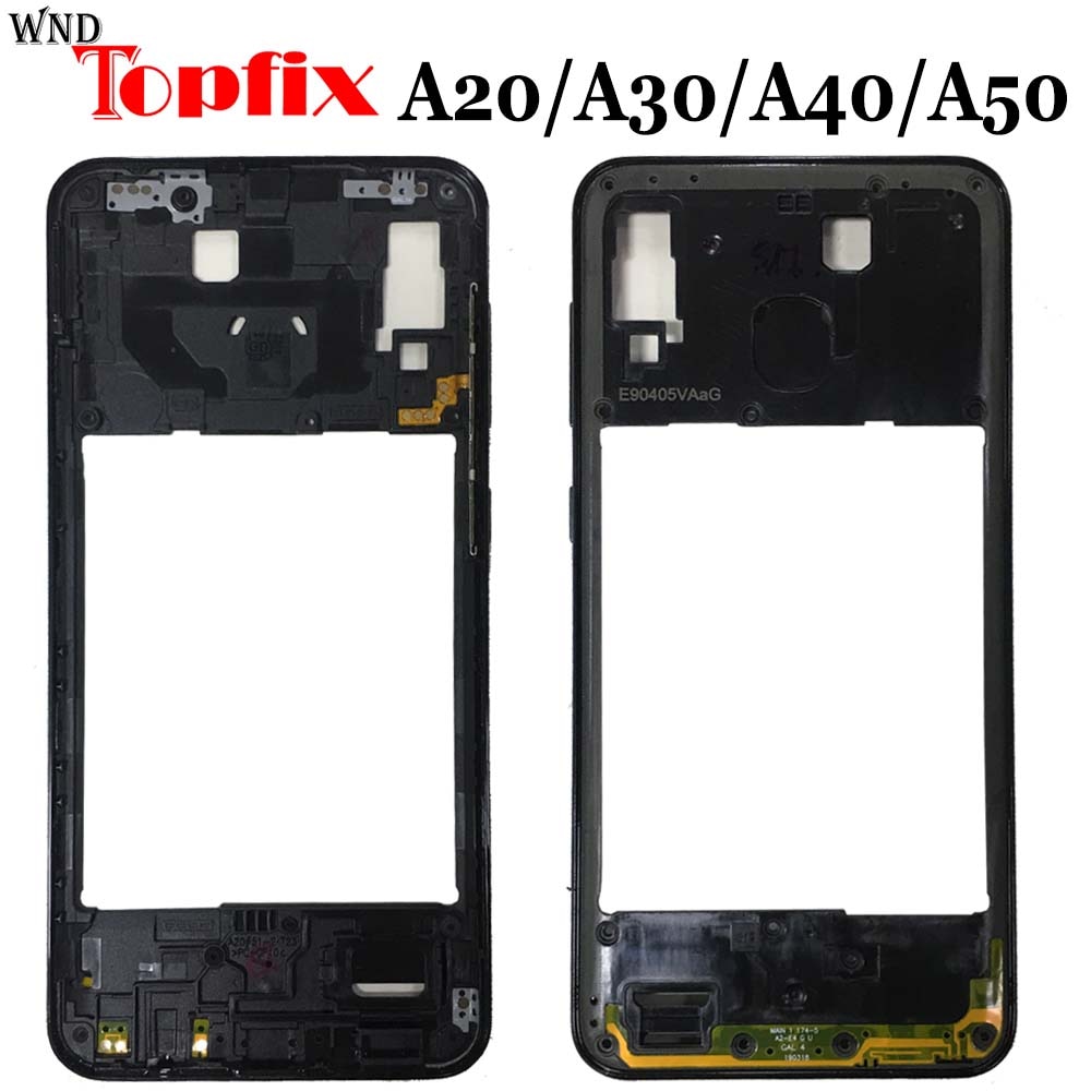 For Samsung A20 A30 A40 A50 A60 A205F A305F A405F A505F A606F Front Housing LCD Frame Middle Frame Back Plate Housing Back Cover