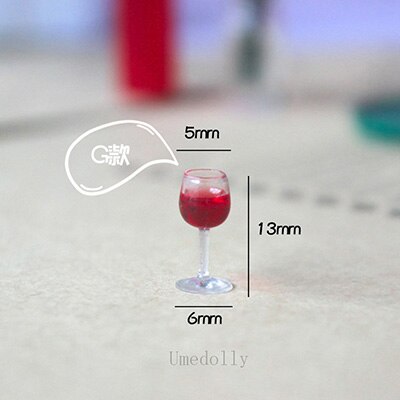 4PCS 1/12 Dollhouse Miniature Tazza di Bottiglia di Vino di Vetro Modello per OB11 BJD Casa di Bambola Giochi Di Imitazione Bambini Accessori Da Cucina Giocattolo: G 4pcs