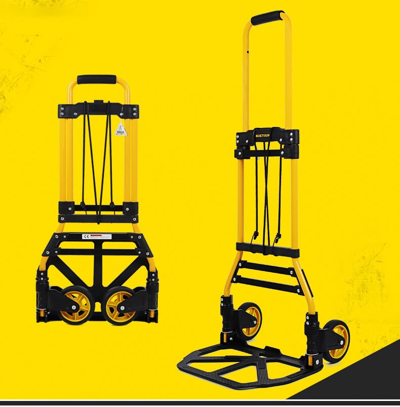 Folding Portable Trolley Convenient Load-Carrying Luggage Grocery Shopping Cart Trailer