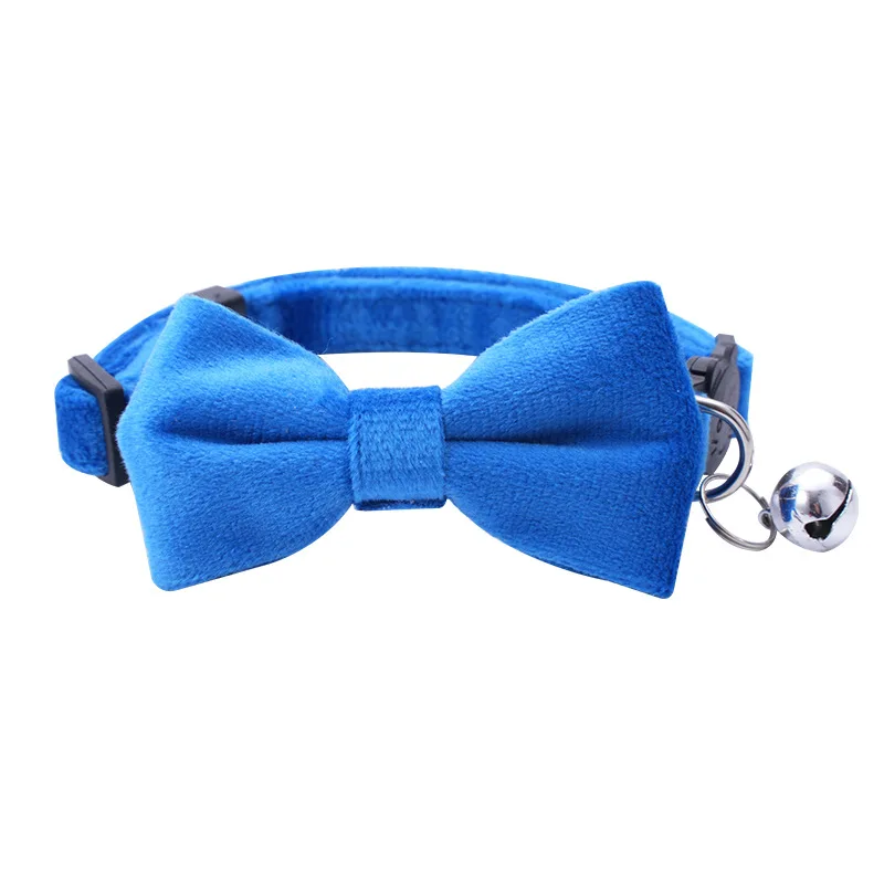 Collar para mascotas con lazo, Collar para gatos, hebilla de seguridad, campana para gatos, Collar antisufocación, Collar para cachorros: Azul cielo