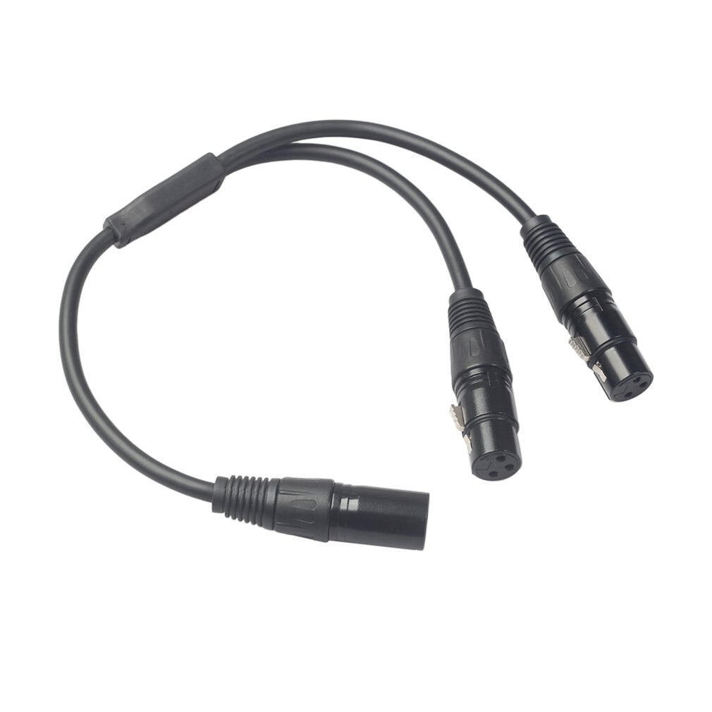 Xlr 3pin 30Cm Een Male Naar Dual Vrouwelijke Audio Adapter Kabel Voor Mixer Microfoon Eindversterker Audio Kabel