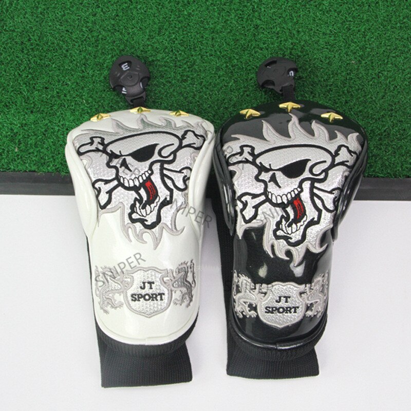 Pirate Thick PU Leather Golf UT Cover Headcover Golf Hybrid Headcover Utility Rescue Number Tag