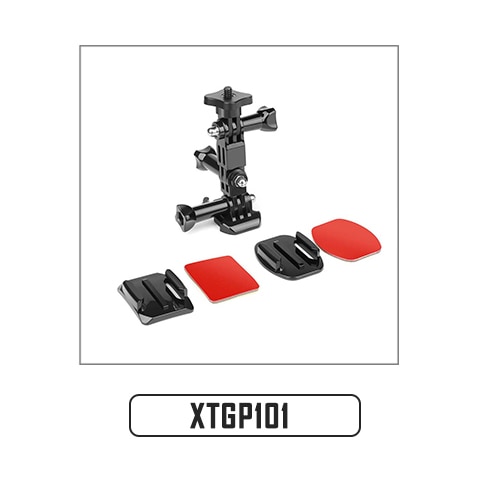 SHOOT Action Camera Accessories Set For GoPro Hero 8 7 5 4 Xiaomi Yi 4K SJCAM SJ4000 H9 Chest Strap Base Mount Go Pro Helmet Kit: XTGP101