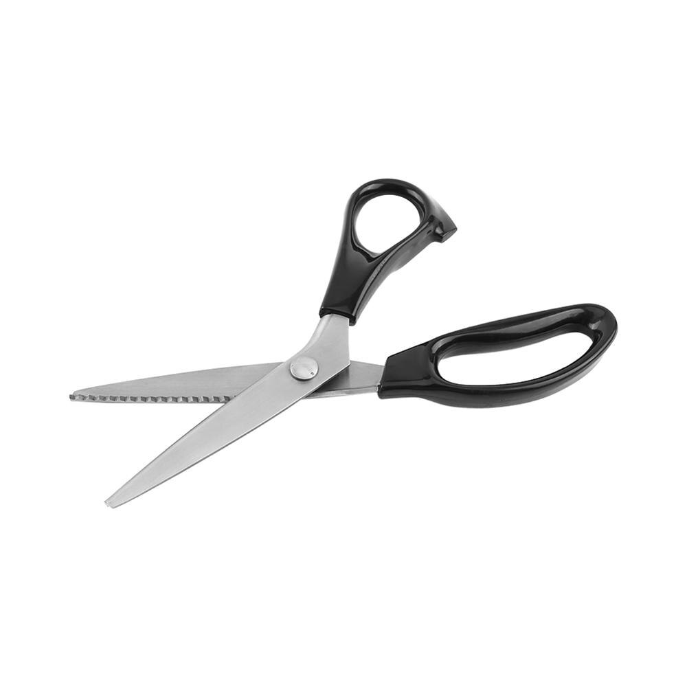 1pc klædeskær pinking saks 3-7 mm zig zag saks syning til læder tekstilstof skræddersy værktøjer diy håndværk: 4mm