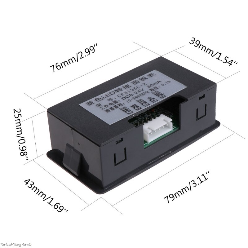 4 Digitale Led Toerenteller Rpm Snelheid Meter + Proximity Switch Sensor Npn 12V 9999Rpm 4XFD
