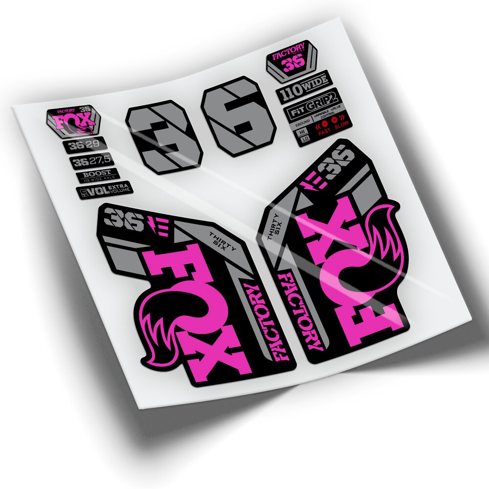 Naklejki widelec FOX 36 fabryka EBIKE 2021 BICOLOR WP428 naklejki rower górski naklejki rowerowe akcesoria rowerowe: Pink 041