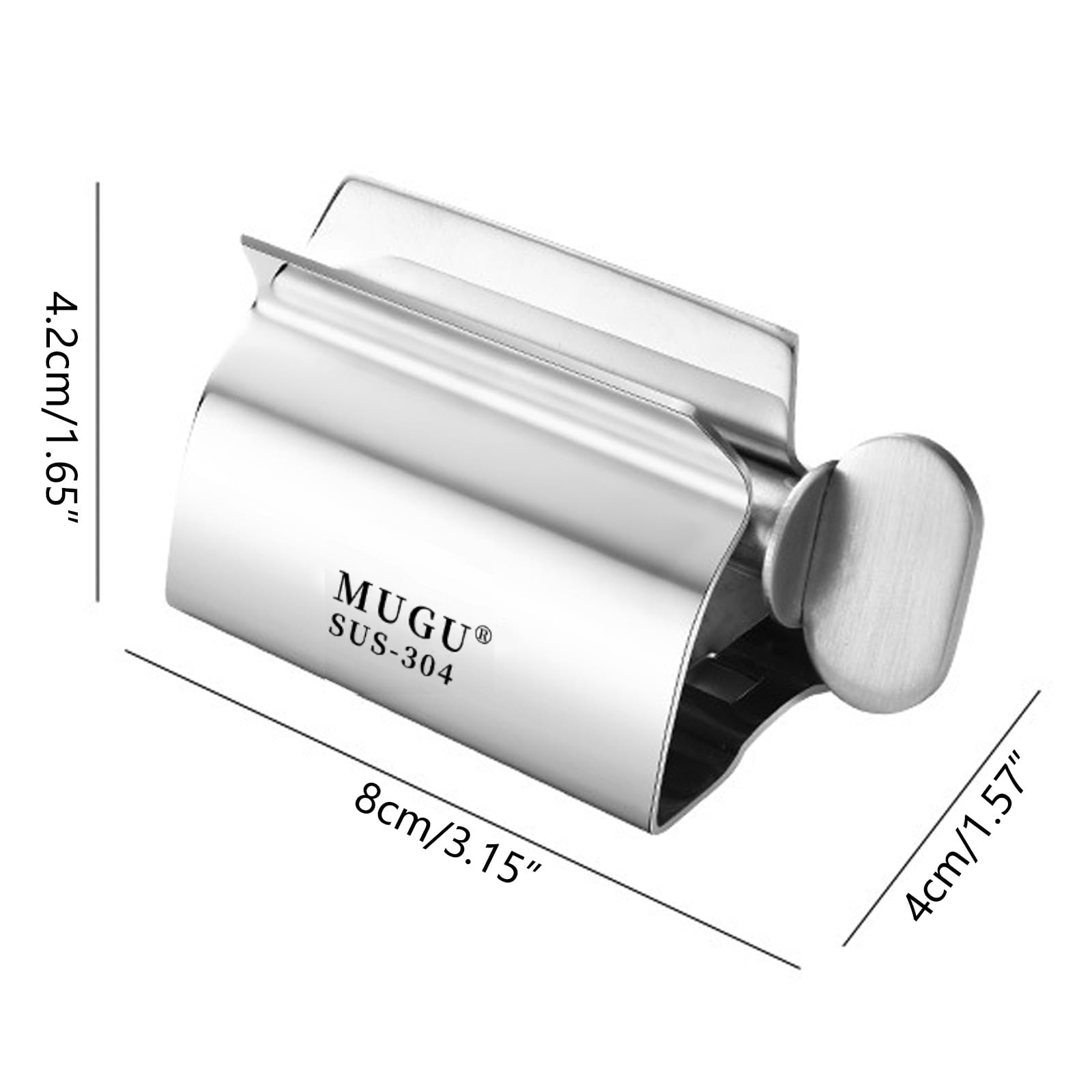 Exprimidor de pasta de dientes para el hogar, dispensador de pasta de dientes de acero inoxidable, Simple y práctico, pone un extremo para desperdiciar accesorios de baño, 1 ud.