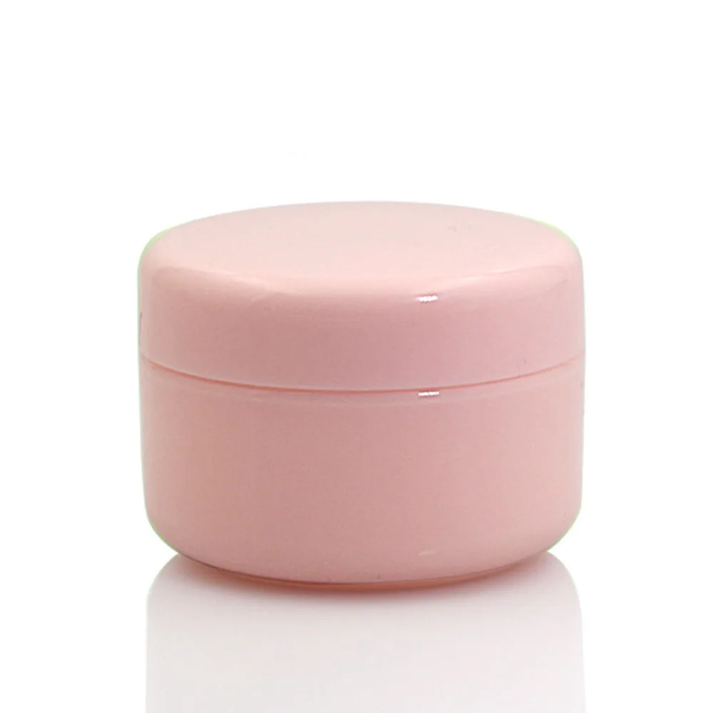 Frascos de plástico rellenables para maquillaje y cosméticos, tarros vacíos para crema facial, contenedores de almacenamiento de loción y sombra de ojos, 10 Uds., 10g-100g: Amarillo claro / 12ml