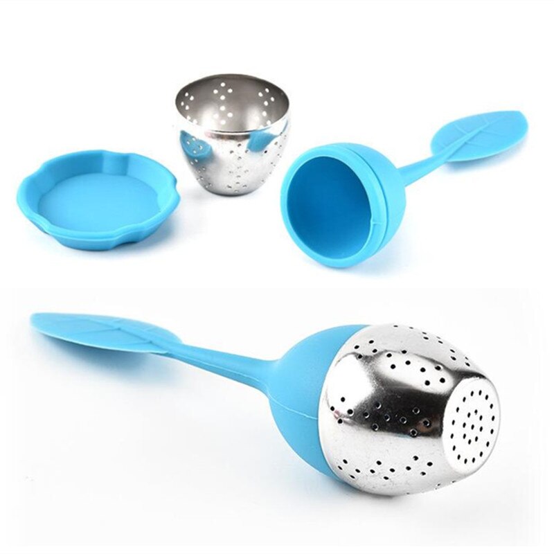 Silicone Tea Infuser Leaf Strainer Stainless Steel Strainer Handle Loose Tea Steeper Herbal Tea Filter Infusor Tea Tool Teaware