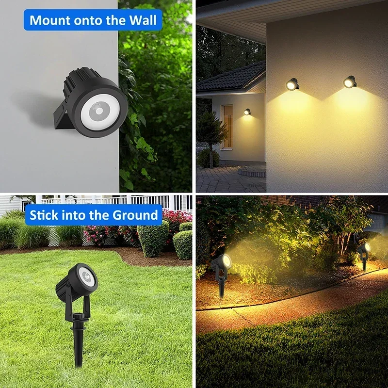 Nieuwste 3000k/6000k/ rgb led-lampen op zonne-energie, buitenspot op zonne-energie, tuinlamp op zonne-energie  ip65 waterdichte gazonlamp, wandlamp
