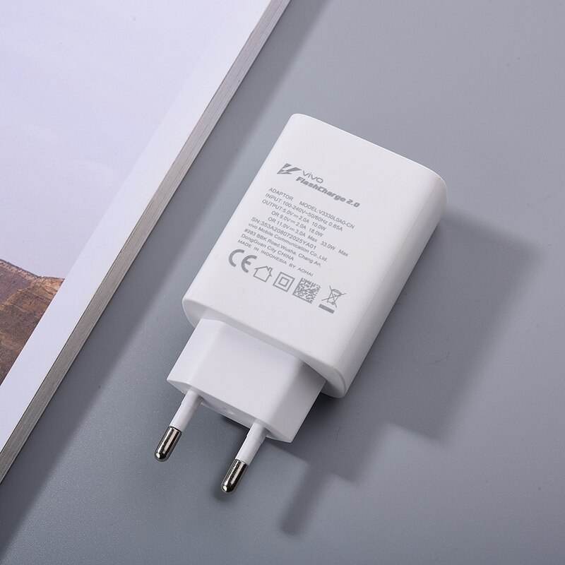 Original Vivo 33W EU Super Flash Charger Adapter 100CM USB Type C Fast Charging Cable For X70 X60 X50 X30 V20 SE V21e Pro Y50 S9